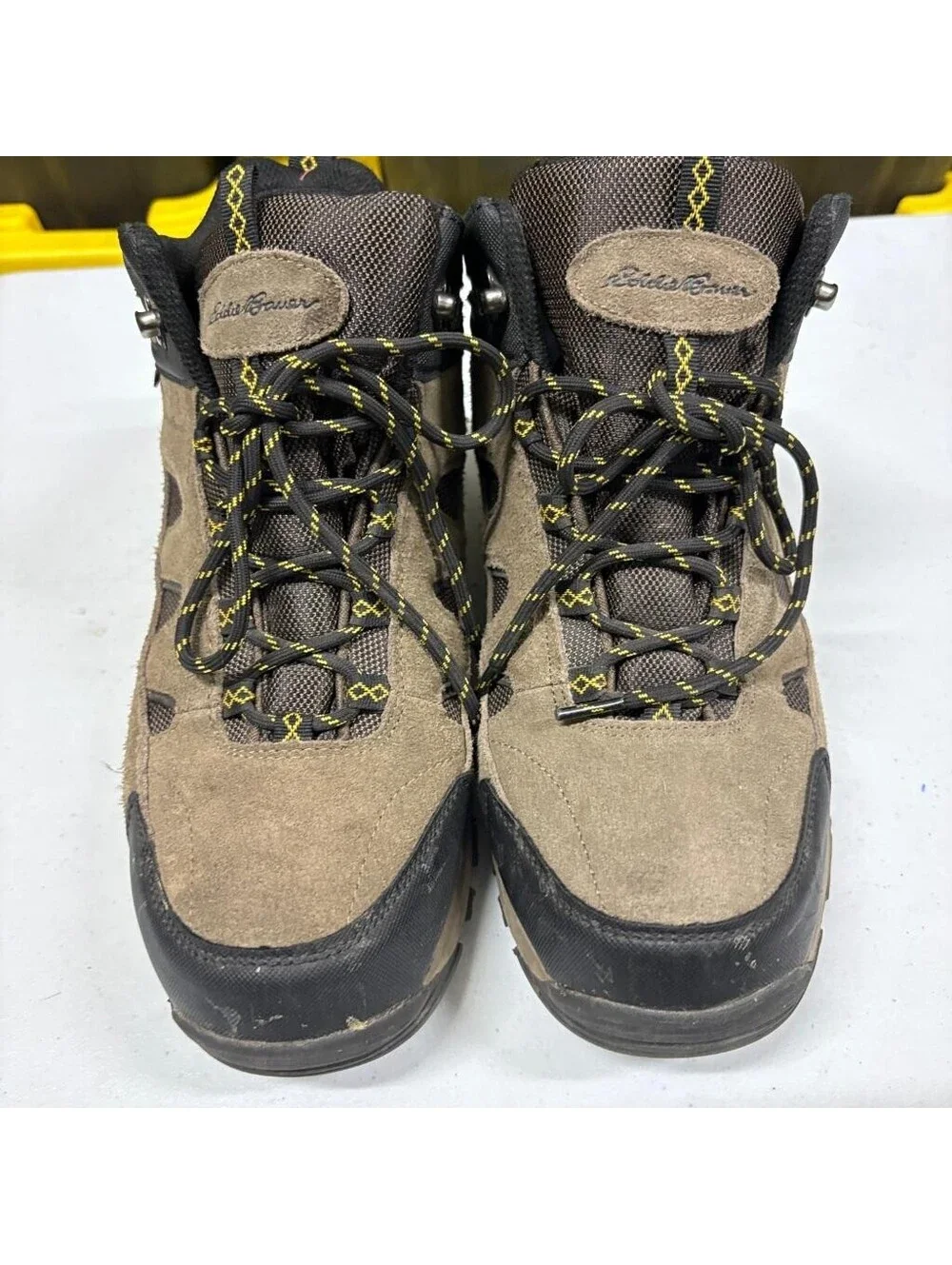 Eddie Bauer Brighton Mens 10.5 M Brown Suede Leather Waterproof Hiking Boots